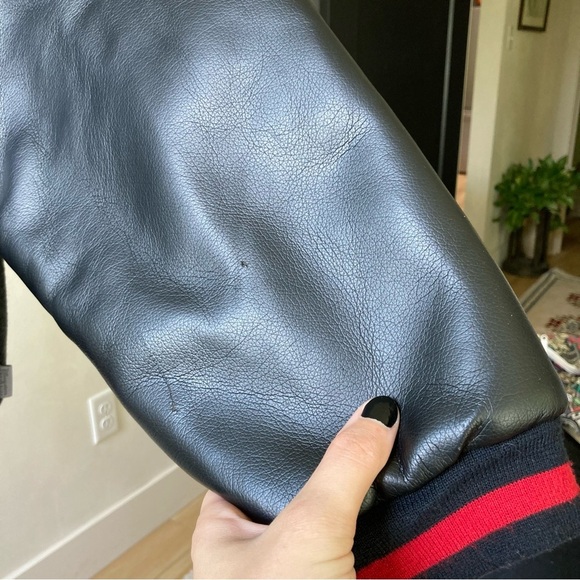 Disney | Vintage Mickey Mouse Wool Blend Letterman Bomber Jacket - Picture 5 of 12